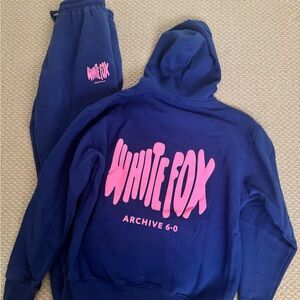 White Fox Boutique Blue and Pink Sweatsuit
